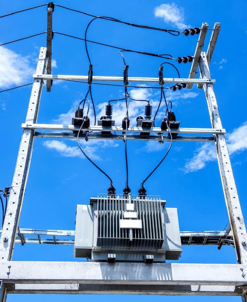 Pole-Mounted Distribution Transformer
